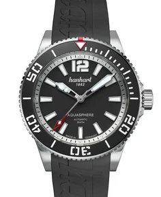 Hanhart AQUASPHERE Matte Black, rubber strap