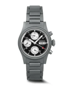 Boderry LANDMASTER Chronograph Titanium Automatic Tritium Field Watch Reverse Panda-bracelet