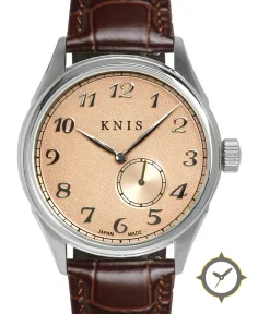 KNIS Kyoto KODOU Small Seconds Automatic – Salmon pink Brown Leather Strap (KN009-SPKBRLE)