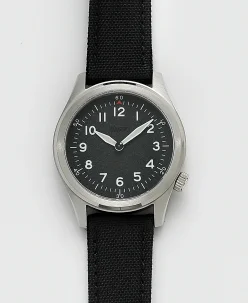 Vario 1945 A-11S Solar Quartz Raven Black Field Watch