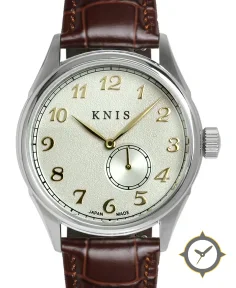 KNIS Kyoto KODOU Small Seconds Automatic – Champagne Gray Brown Leather Strap (KN009-SGYBRLE)