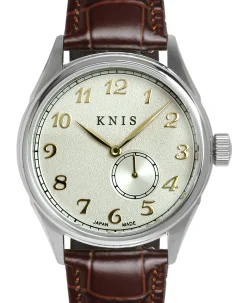 KNIS Kyoto KODOU Small Seconds Automatic – Champagne Gray Brown Leather Strap (KN009-SGYBRLE)