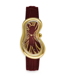 Exaequo Classic Melting Stainless steel 316L Burgundy - PVD Yellow Gold