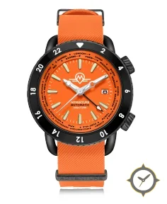 ADVENTURE MA-7 NIGHT FIRE GMT Worldtimer Date