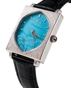 Gurlevik Gates Steel Engraved Turquoise