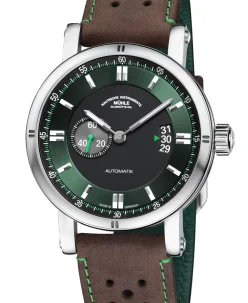 Mühle Glashütte Teutonia Sport II “Racing Green” with leather strap