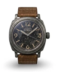 Gruppo Gamma GENESIS Aged Steel - Luminous Forged Carbon Dial, Swiss Movt