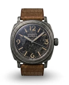 Gruppo Gamma GENESIS Aged Steel - Luminous Forged Carbon Dial, Swiss Movt