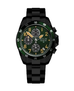 Malm Watches Dalton J35 Green DLC Chronograph 41 Ltd. Special Edition