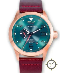 BOREAL MOONRISE | Bronze Gold Case - Burgundy Leather