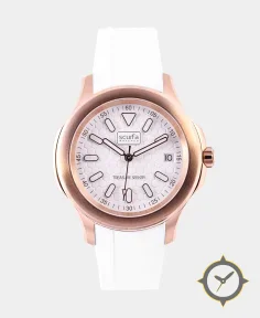 Top Side Crew Rose Gold White Dial