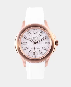 Scurfa Top Side Crew Rose Gold White Dial