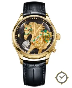 Craftmanship Series Gold Titanium Chiming Horse