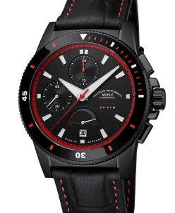 Mühle Glashütte Sportivo Power Chronograph First Edition with water-resistant leather strap