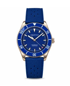 Aquatico Bronze Raider Ceramic Blue Dial NO DATE