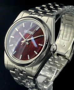 Cincinnati Watch Company Rust Red Enamel over Hammered Finish #2