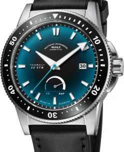 Mühle Glashütte Sportivo Power Dive with a leather/rubber strap