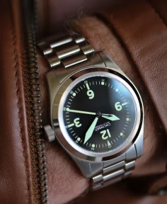 Cincinnati Watch Company P-40 A-11 Pilot Black Manual Wind