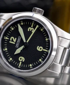 Cincinnati Watch Company P-40 A-11 Pilot Black Manual Wind