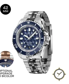 Hexmariner 42 Blue CNC Guilloche
