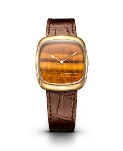 Dennison Natural Stone Tiger Eye In Gold Brown