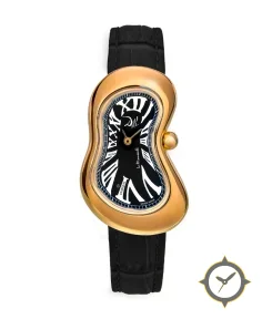 Exaequo Dalì Minuscule Melting Watch PVDYG SS 316L Black One of 1931