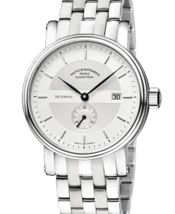 Mühle Glashütte Teutonia II Small Second in silver with bracelet