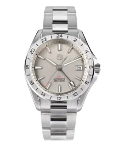 San Martin SAN-MARTIN-SN0129-G-GMT Silver Gray Dial