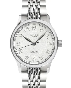 KNIS Kyoto KOKU Automatic KANJI White Engraved Dial Stainless Steel Bracelet (KN005-KJWHRC)