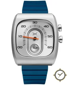 Retroscope Jump Hour Silver Blue
