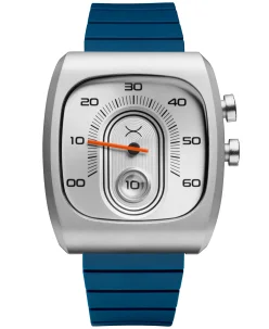 Xeric Retroscope Jump Hour Silver Blue
