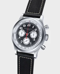 Time This REF. 2401SS2 1960S VINTAGE STYLE AUTOMATIC CHRONOGRAPH Matte Black Two-tone