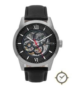 Heritor Watches Heritor Automatic Jonas Leather-Band Skeleton Watch