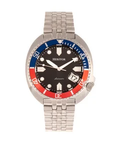 Heritor Watches Heritor Automatic Morrison Leather-Band Watch w/Date Bracelet Black/Multicolor