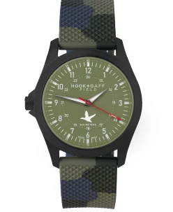 HOOK+GAFF Field Watch Black PVD Olive Dial