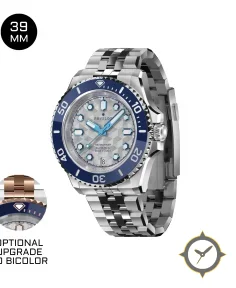 Hexmariner 39 Metallic White CNC Guilloche