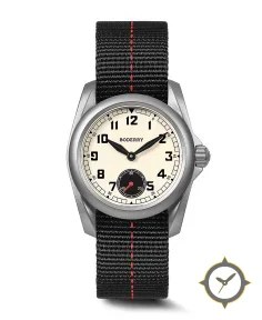 Boderry VOYAGER S72 72-Hour Power Reserve Titanium Automatic Field Watch, 100M Water Resistant Cream
