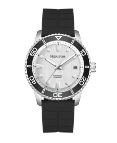 Heritor Watches Heritor Automatic Marshall Leather-Band Watch White/Black