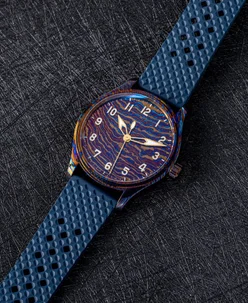 Wicked Watch Co. Timascus Pilot Watch — Timascus Dial Dial (NH38A No-date) – 40 mm