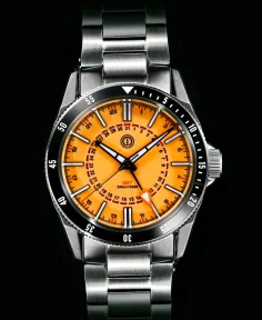 MMI Watches TURRET 300M DIVER GMT - BISMARCK YELLOW MODEL: TRG-02B (BRACELET)