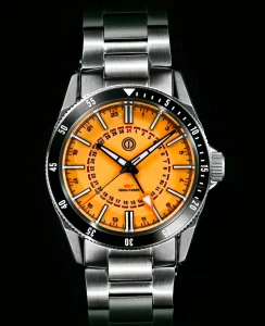 MMI Watches TURRET 300M DIVER GMT - BISMARCK YELLOW MODEL: TRG-02B (BRACELET)