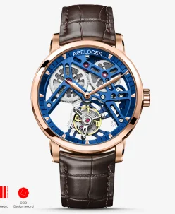 Agelocer Original Free-sprung Flying Tourbillon Manual Winding Skeleton Mechanical