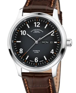 Mühle Glashütte Lunova Day/Date with crocodile leather strap