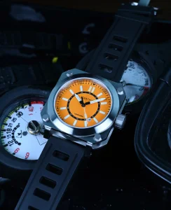 Aquatico Ironblock Tritium Orange Dial