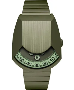Xeric Retronaut Automatic Wandering Hour Matte Green