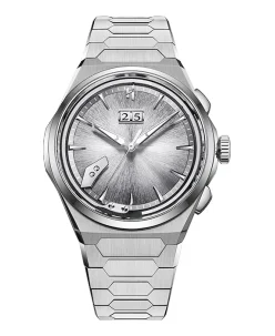 Lucky Harvey Sound Of Nature Hand-Engraved Brushed Dial Silver Titanium Chiming