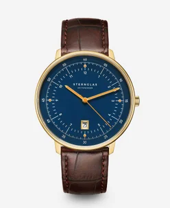 Sternglas Hamburg dark blue gold