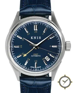 KNIS Kyoto Classic GMT Automatic Deep Blue Blue Leather Strap (KN008-BLBLLE)