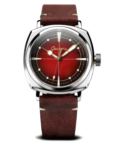 Geckota Pioneer Automatic Watch Brushed Red Dial