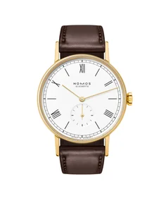 Nomos Glashütte Ludwig gold enamel white doré Reference 216